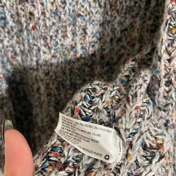 Universal Thread Womens Gray Chunky Knit Pockets Long Line Cardigan Sweater XS - Picture 4 of 5